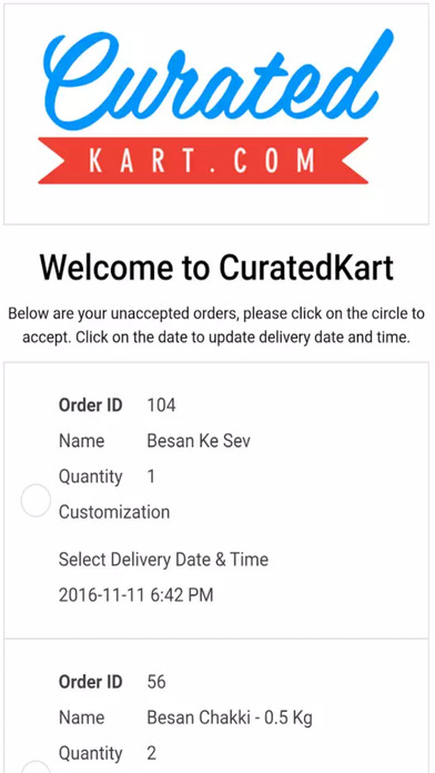 Curated Kart Vendor App screenshot 2