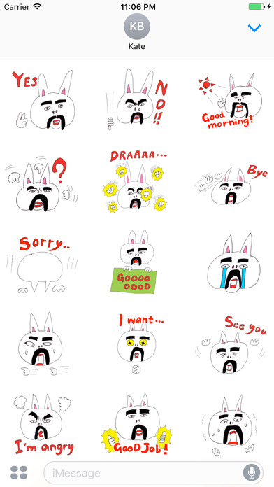 Anwyll The Funny Uncle Rabbit Stickers screenshot 2