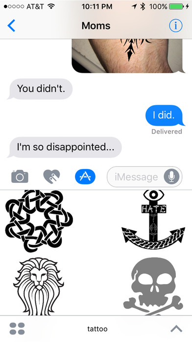 Tattoo : Convince Your Parent You got One Stickers screenshot 3
