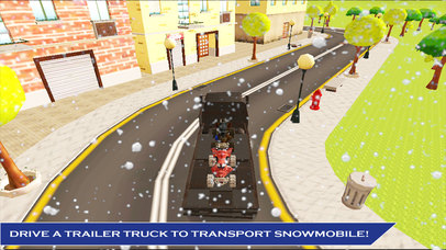 Snowmobile Transport Truck - Snow Blower Driving screenshot 4