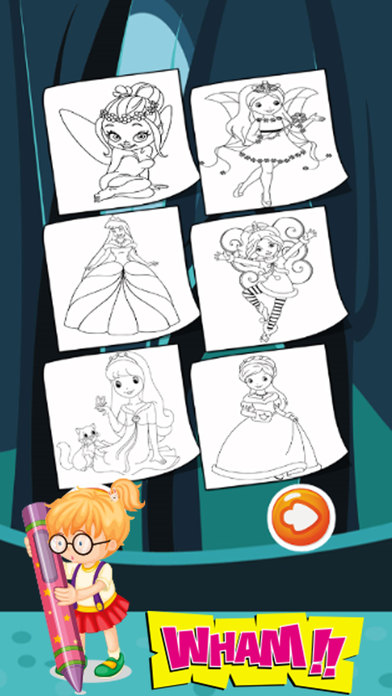 Princess Fairy and Mermaid Coloring Pages For Girl screenshot 3