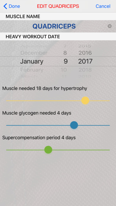 Muscle Health - Supercompensation Calculator screenshot 3