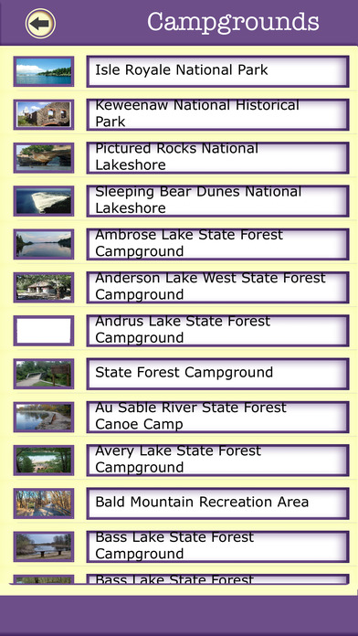 Michigan Campgrounds & Hiking Trails,State Parks screenshot 3