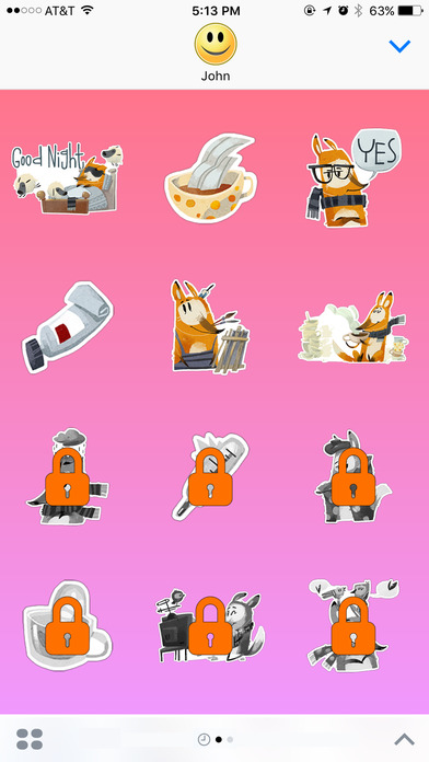 Story of the fox in Pants Stickers screenshot 3