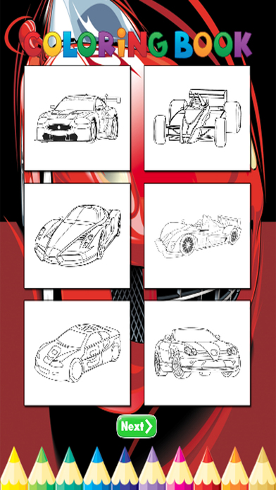 Race Cars Coloring Book - Activities for Kid screenshot 3