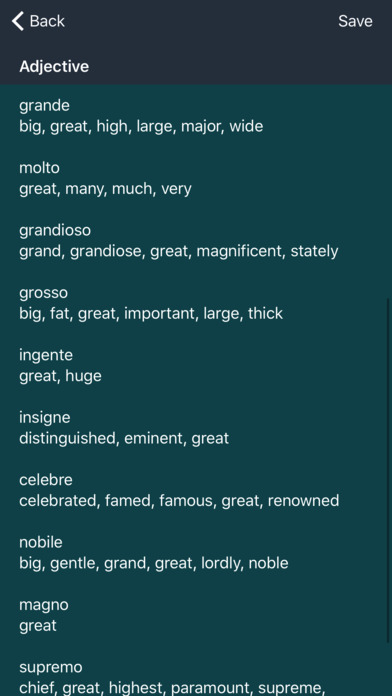 Italian Dictionary screenshot 3