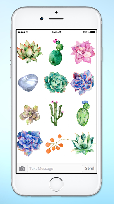Watercolor Cactus and Succulents Sticker Pack screenshot 3