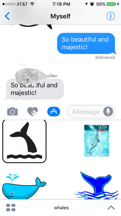 Whales : Cute, Mothers of the Sea Stickers screenshot 2