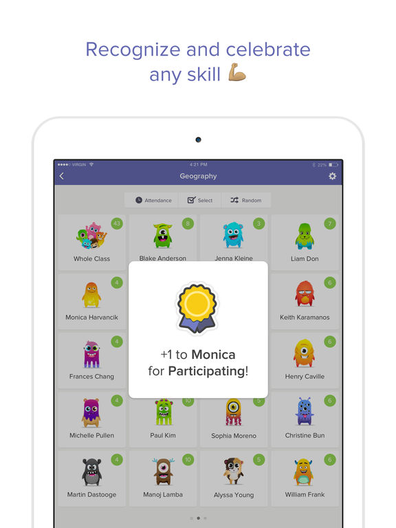 Screenshots of ClassDojo for iPad