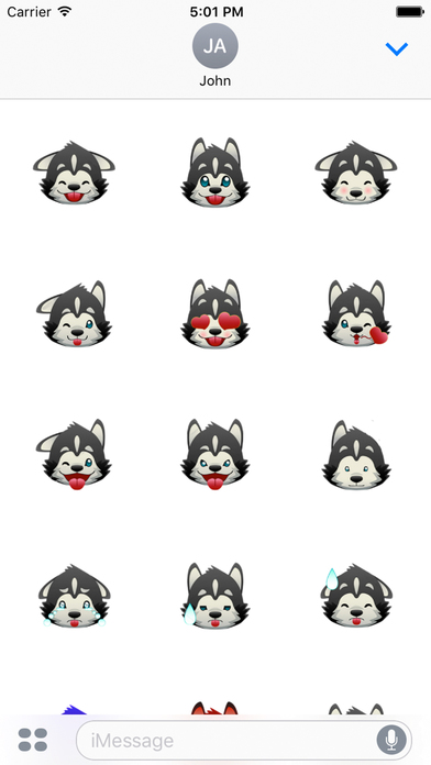 Husky Emoji & Stickers screenshot 2