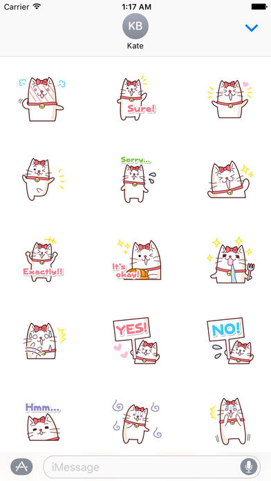 A White Cat Stickers screenshot 2