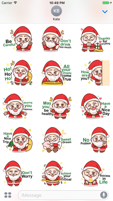 Santa Claus Christmas Stickers screenshot 2