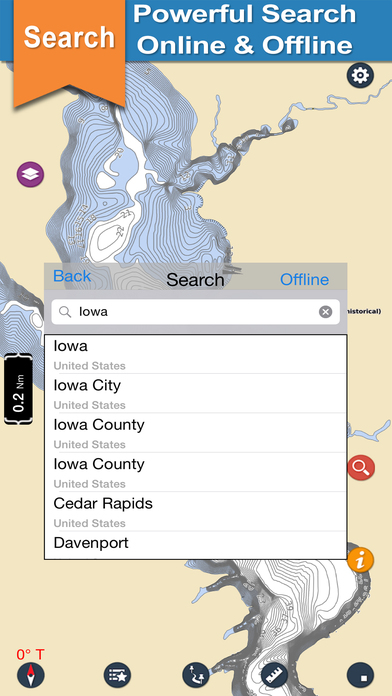 IOWA lakes GPS offline nautical chart for boaters screenshot 4