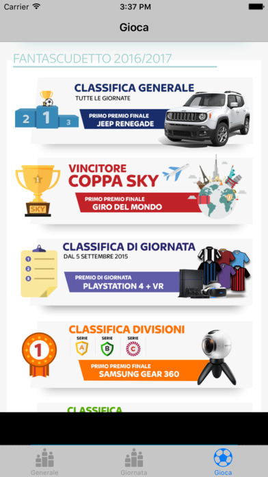 Fanta Scudetto 2016 / 2017 Fantacalcio Classifiche screenshot 3