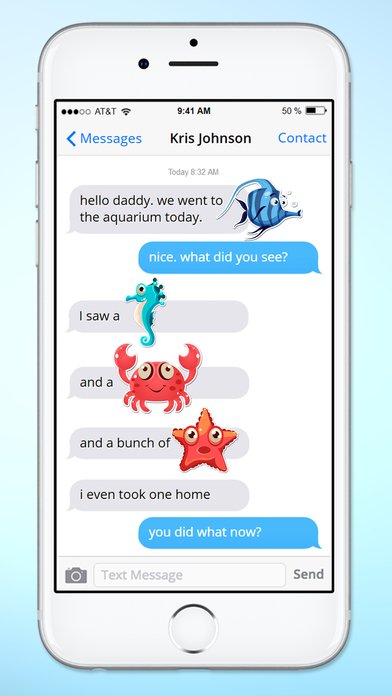 Funny Fish and Sea Life Sticker Pack screenshot 2