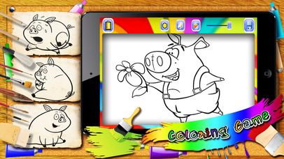 My Family Pigs Coloring Book for Little Kids screenshot 2