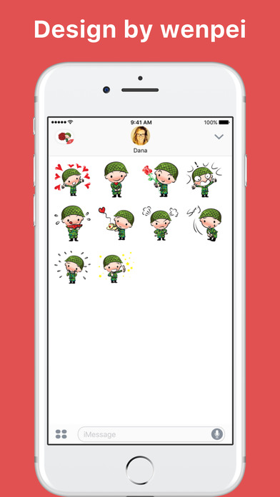 Little Army Cute Cute stickers by wenpei screenshot 2