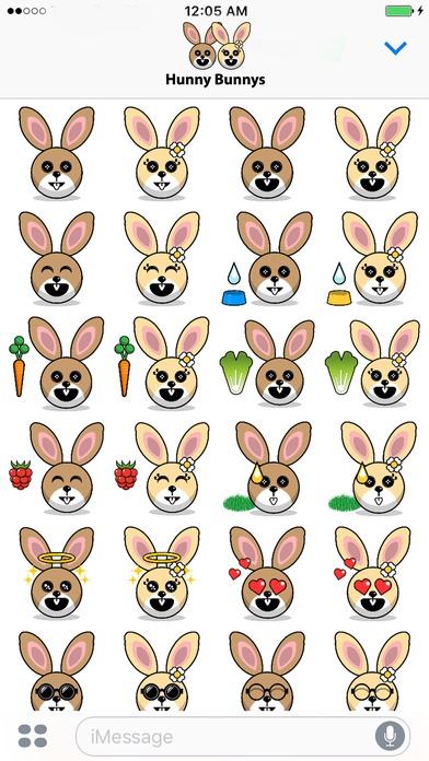 Hunny Bunnys Stickers - Rabbit Emoji Meme screenshot 2