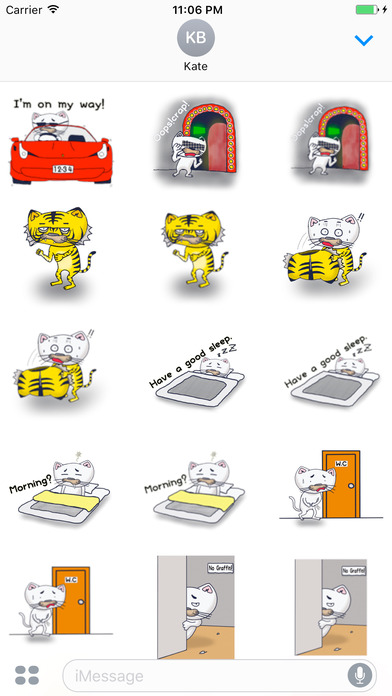 Katy The Stupid White Cat English Sticker screenshot 4