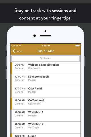 BNY Mellon events app screenshot 4