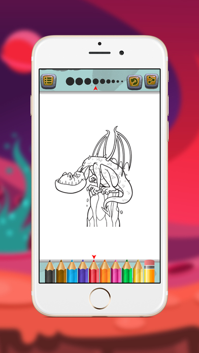 Dragons Coloring Page for Kids screenshot 3