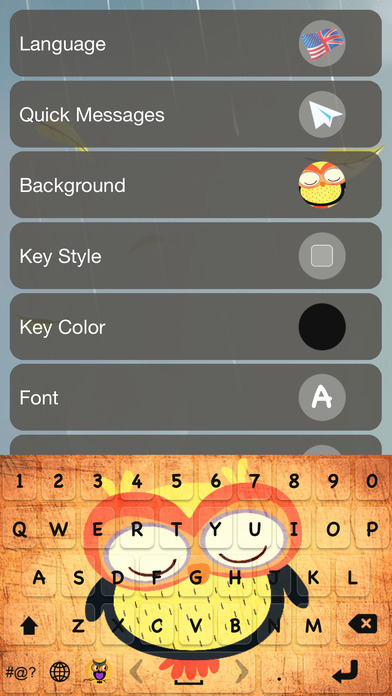 Owl Emoji Keyboard – Cute Keypad Fonts and Layout screenshot 4