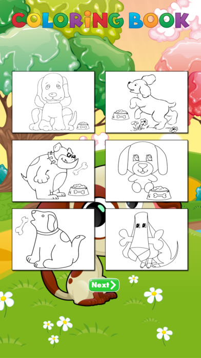 Cute Dogs Coloring book For Kid screenshot 3
