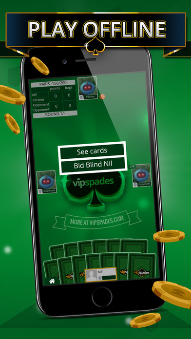 Spades Offline - Single Player screenshot 4