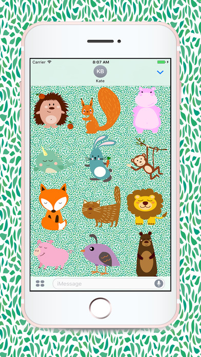 Adorable Animal Stickers for Messaging screenshot 3