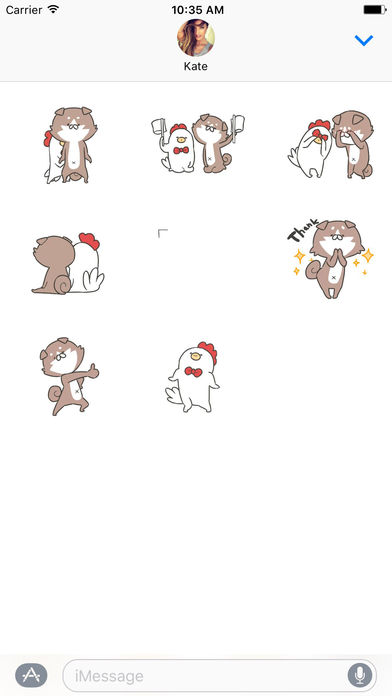 Animated Shiba and Chicken Sticker screenshot 2