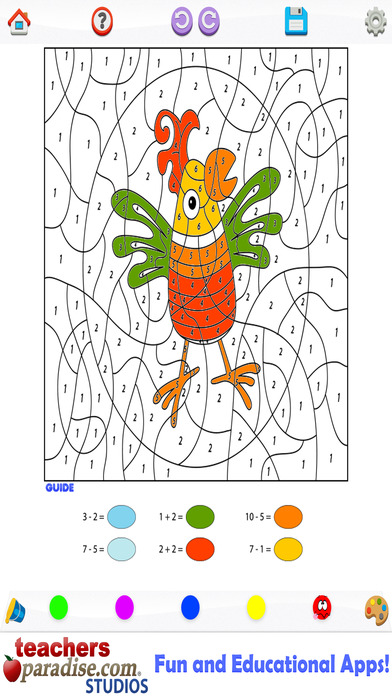 Kids Math Coloring Book - Paint by Numbers screenshot 4