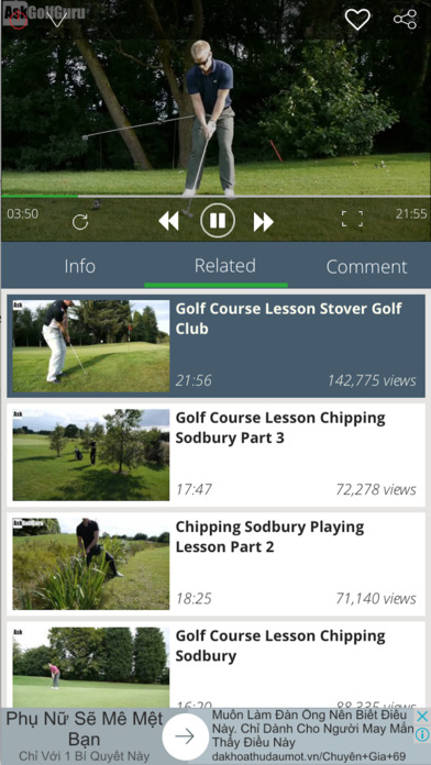 Golf tutorial and highlight - learning, practice screenshot 2
