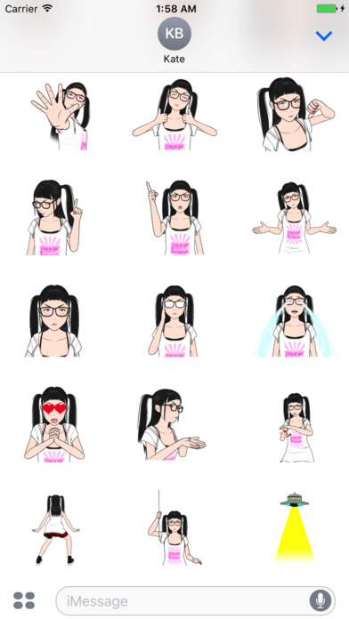 Girl Personality Animated Stickers screenshot 4