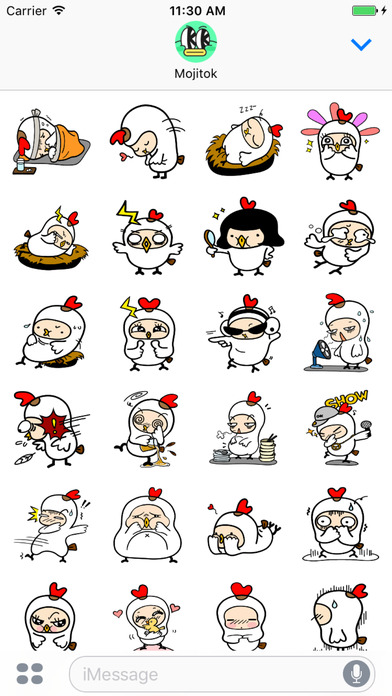Chicken Kokko Stickers screenshot 2