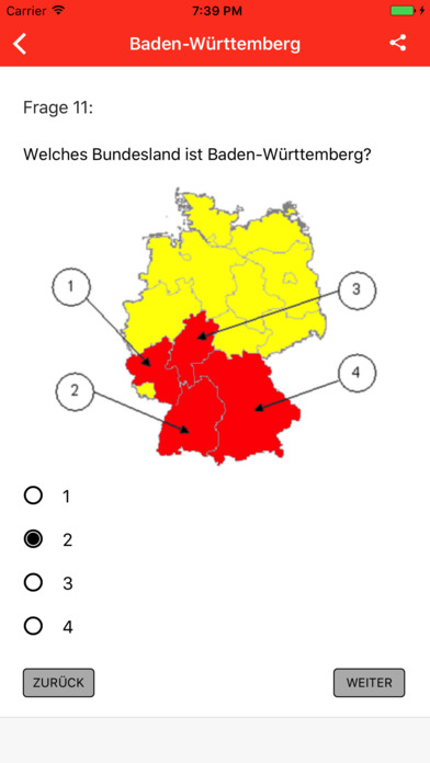 Einbürgerungstest Baden-Württemberg screenshot 2