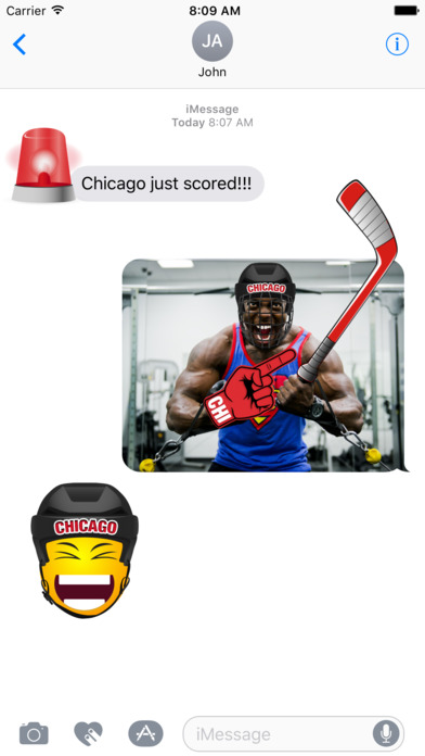 Chicago Hockey Stickers & Emojis screenshot 2