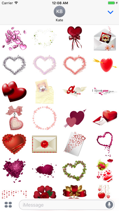 Valentines Stickers I Love You screenshot 3