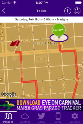 WWL Mardi Gras Parade Tracker screenshot 2