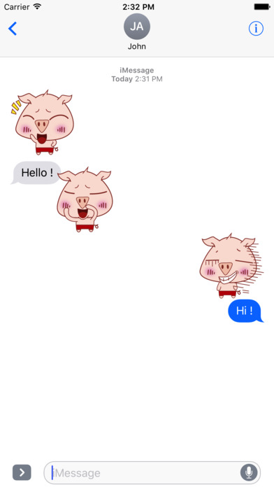Laughing Pig Animated Stickers screenshot 3