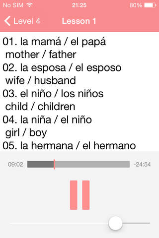 Spanish - Dr. Paul Pimsleur audio course manager screenshot 4