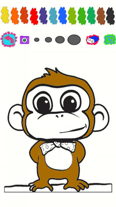 Book Colouring For Cartoon Monkey Version screenshot 2