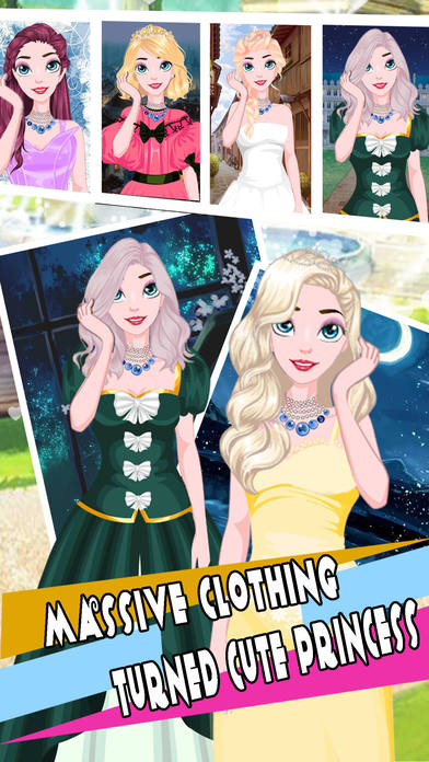 Princess of evening dress - Kids Makeup Salon Game screenshot 2