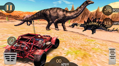 Dino World Car Racer - Speed Driving & Racing Game screenshot 2