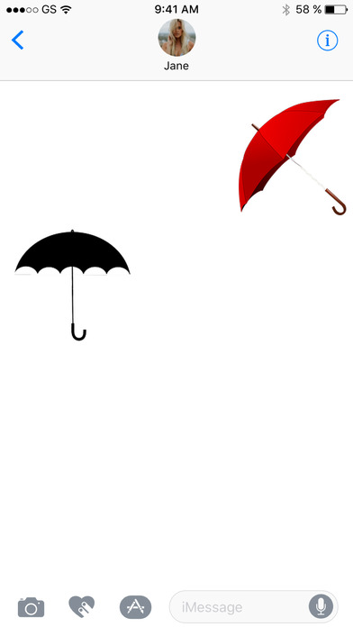 Umbrellas One Sticker Pack screenshot 2