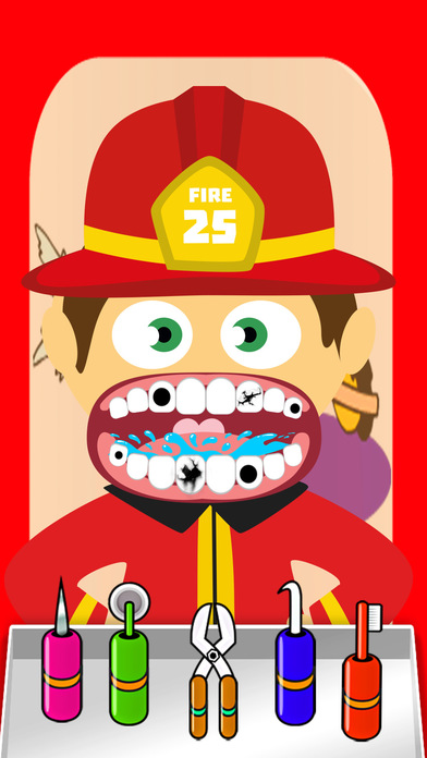 Hero Brave Fireman Rescue - Dentist Game screenshot 2