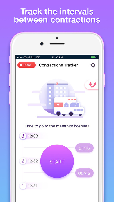 Contractions Tracker Pro – Labor Monitor screenshot 2