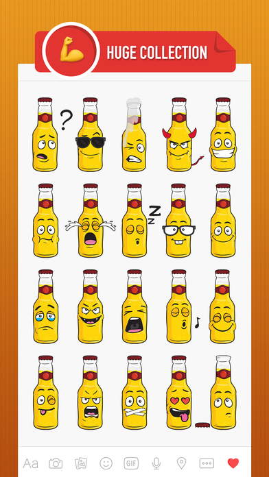 BeerMoji - beer stickers and emoji keyboard app screenshot 2