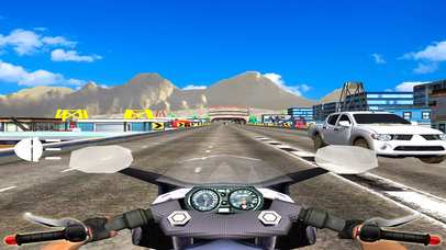 Highway Traffic Racing : Fast Motor-Cycle Drive 3D screenshot 2