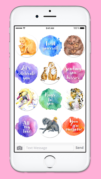 I Love You Mom Watercolor Mothers Day Sticker Pack screenshot 4