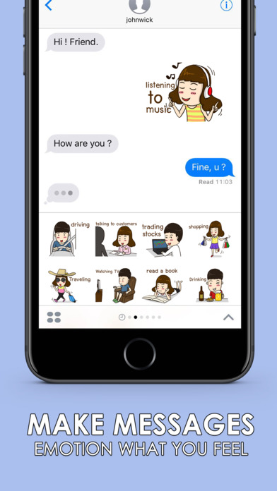 What are you doing? Stickers for iMessage screenshot 2